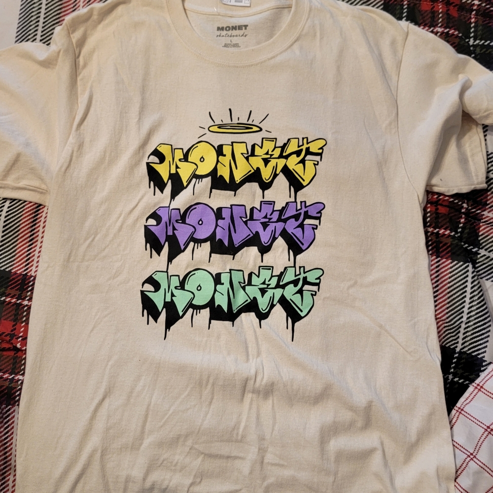 Monet Skateboards Tee Shirt Size L